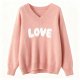 Women's Soft Warm Oversized V-Neck Wool Pullover - Long-Sleeve Loose-Fit Casual Sweater