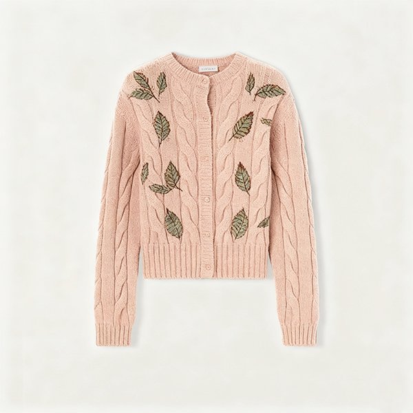 Women's Elegant Casual Long-Sleeve Crew Neck Knit Cardigan - Autumn & Winter